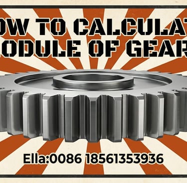 Gear module calculation diagram showing tooth dimensions and formula