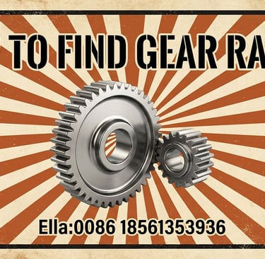 Illustration of driver and driven gears to demonstrate how to find and calculate gear ratio.
