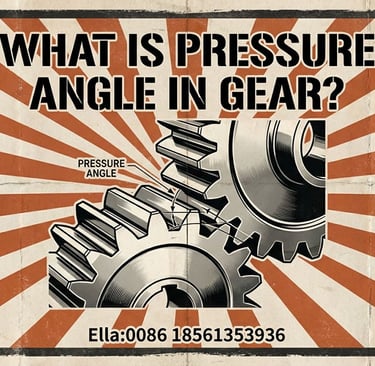 Gear tooth pressure angle diagram showing the line of action and force distribution.