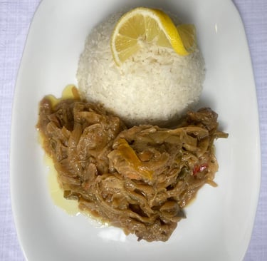 YASSA POULET , RIZ BLANC  PARFUME