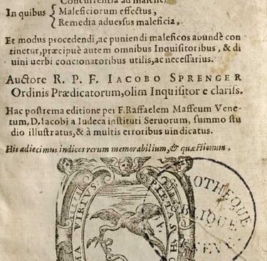 Malleus Maleficarum edição veneziana de 1576