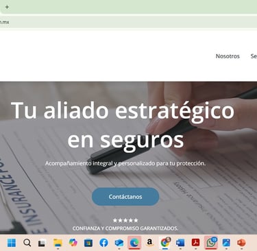 Página WEB de Darwin Insurance. Tu aliado estratégico en seguros