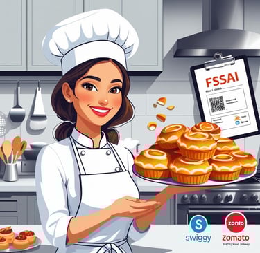aa-female-home-based-chef-in-an-apron-holding-a-tray-of-freshly-baked-goods-kitchen-background-with-
