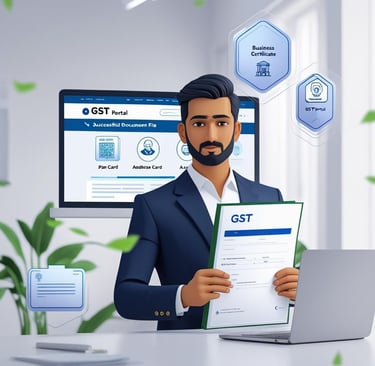 man holding a GST File