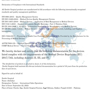 EC Declaration of Conformity (EU MDR 2017/745) sp