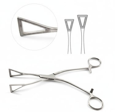 Entdecken Sie CE-konforme Lungenfasszangen mit atraumatischen Backen, ergonomischem Design, Fertigun