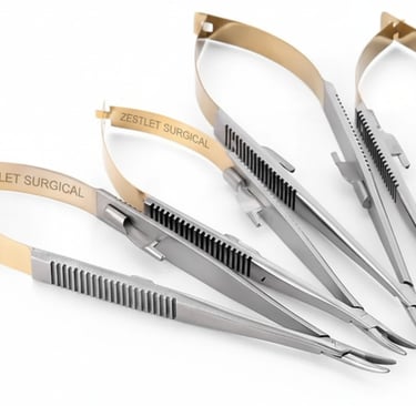  High-Quality Dental Instruments: 14cm/16cm Straight/Curved Needle Holders, Forceps, and Tweezers