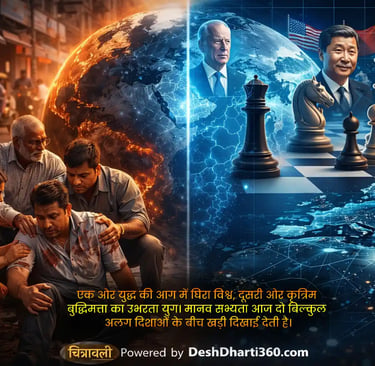 Symbolic image comparing everyday human empathy with complex global politics