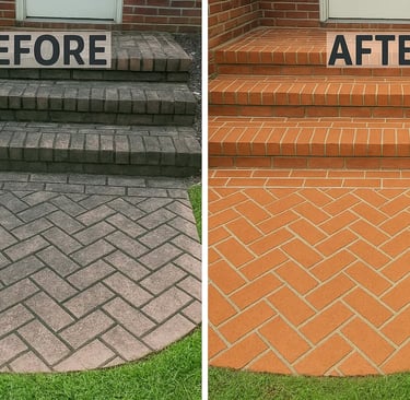 Patio cleaned by Bonnie and Clyde's Pressure Washing in Corsicana, TX