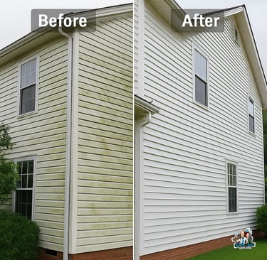 House wash by Bonnie and Clyde's Pressure Washing
