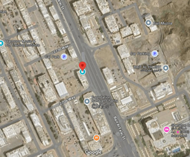 Manda on Google map. across Shraton Hotel, Ruwi, Oman