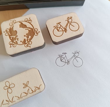Tampons encreurs voyage à vélo