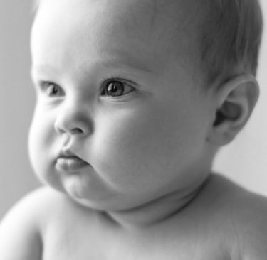 Six month baby milestone photography session in Adelaide Hills studio