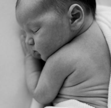 Close up newborn face captured by Adelaide newborn photographer