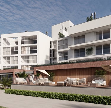 Vista deck lagoa prédio multifamiliar ORLA Laranjal na cidade de Pelotas. Construtora Valori Empreendimentos