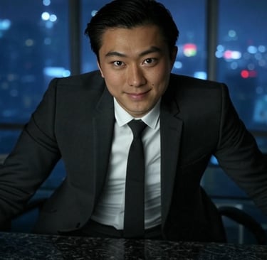 a man in a suit and tie is posing for a picture