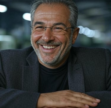 a man with glasses and a suit jacket