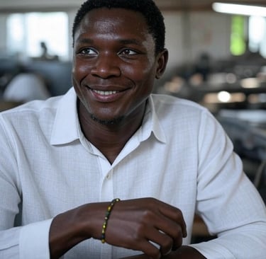 a black man in a white shirt and a white shirt