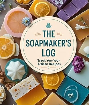 a journal cover with homemade soaps