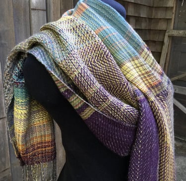 handwoven shawl by Isa Stead