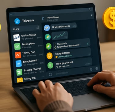 Ilustração-de-uma-pessoa-usando-laptop-com-interface-do-Telegram-aberta