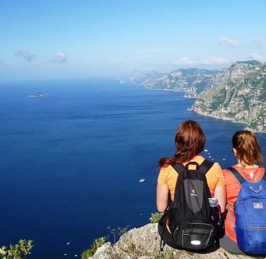 A view from the Path of the Gods in the Almalfi Coast