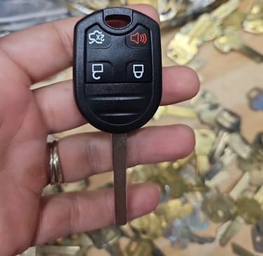 Car key programmed and ready for use in Hendersonville, NC—mobile and residential locksmith services