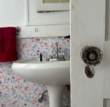 Bathroom door lock representing residential locksmith service in Asheville, NC — rekeying, lock installation, & home lockout