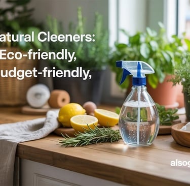 DIY natural cleaners with eco-friendly ingredients like vinegar, baking soda, and lemon