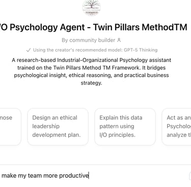 I/O Psychology AI · Industrial Organizational Psychology AI · HR AI Chat GPT