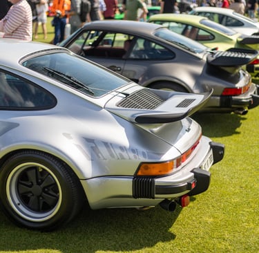 A Porsche 930 Turbo at Amelia Island Concours.