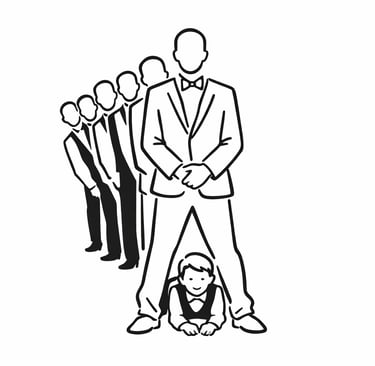 Illustration de pose amusante pour animation photo mariage