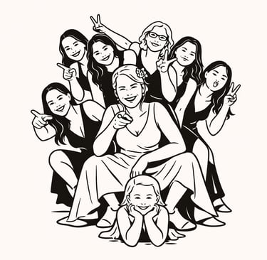 Illustration de pose amusante pour animation photo mariage