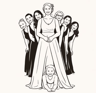 Illustration de pose amusante pour animation photo mariage