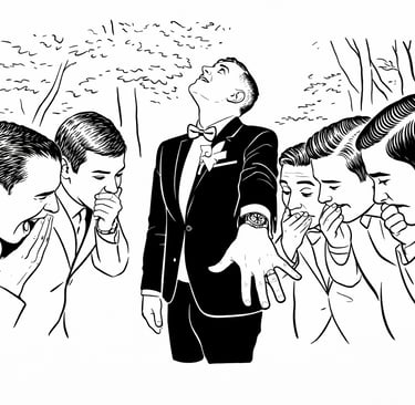 Illustration de pose amusante pour animation photo mariage