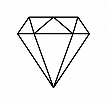 Ícone de diamante representando a utilização de géis importados de alta fixação e qualidade premium.