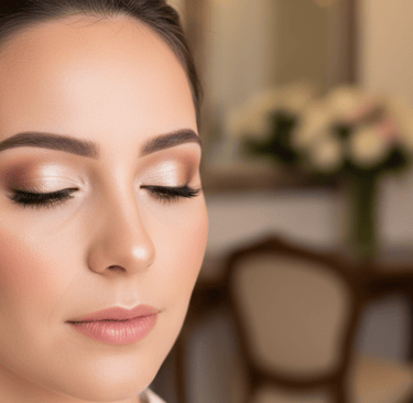 Noiva com maquiagem impecável e duradoura, pronta para o casamento no We Hall Beauty em Bauru.