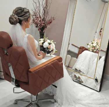 Suíte da Noiva ampla e exclusiva para preparação de casamento no We Hall Beauty em Bauru.