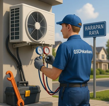 Service AC Harapan Raya Pekanbaru