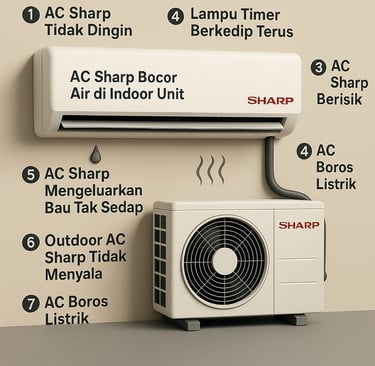 Service AC Sharp Pekanbaru