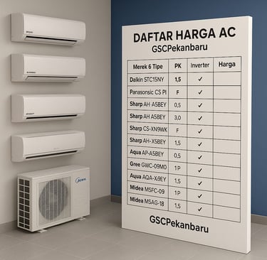 Harga AC Pekanbaru