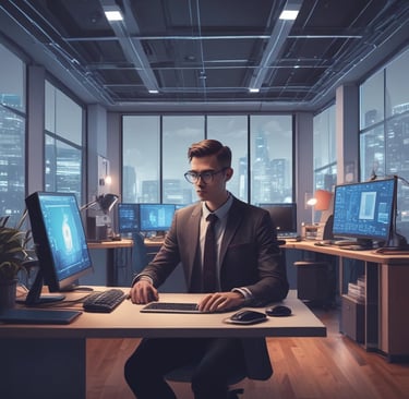 man wearing black suit jacket