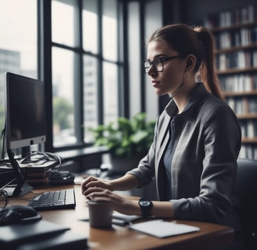 shallow focus photo of woman in gray jacket