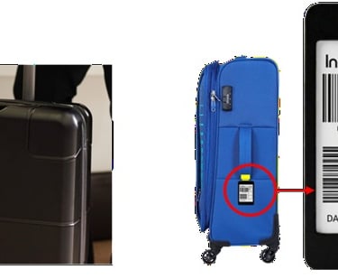 image showing different sizes of airline Baggage tags