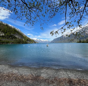 View looking up Lake Brienz from just outside Bönigen