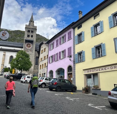 The town of Leuk in the Canton of Valais in Switzerland