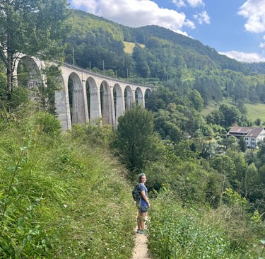 A viaduct outside of St. Ursanne in the Swiss Canton of Jura