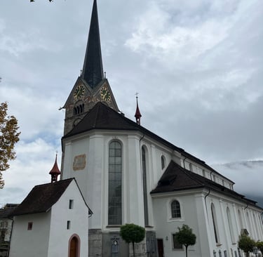 The outside of St. Peter and Paul Church in Stans