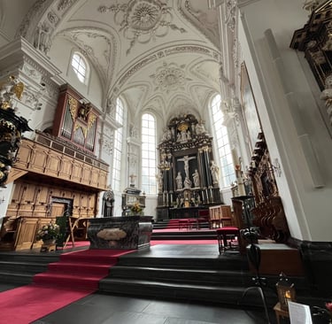 Inside St. Peter and Paul Church in Stans