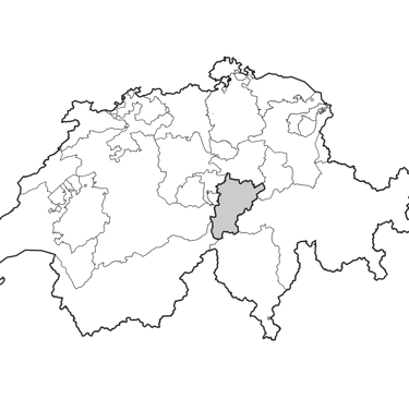 Location of the Canton of Uri in Switzerland